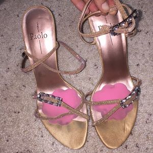 Liena Paolo rose gold heels sz 9.5 Nordstrom
